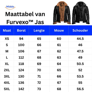 Furvexo veste guide des tailles
