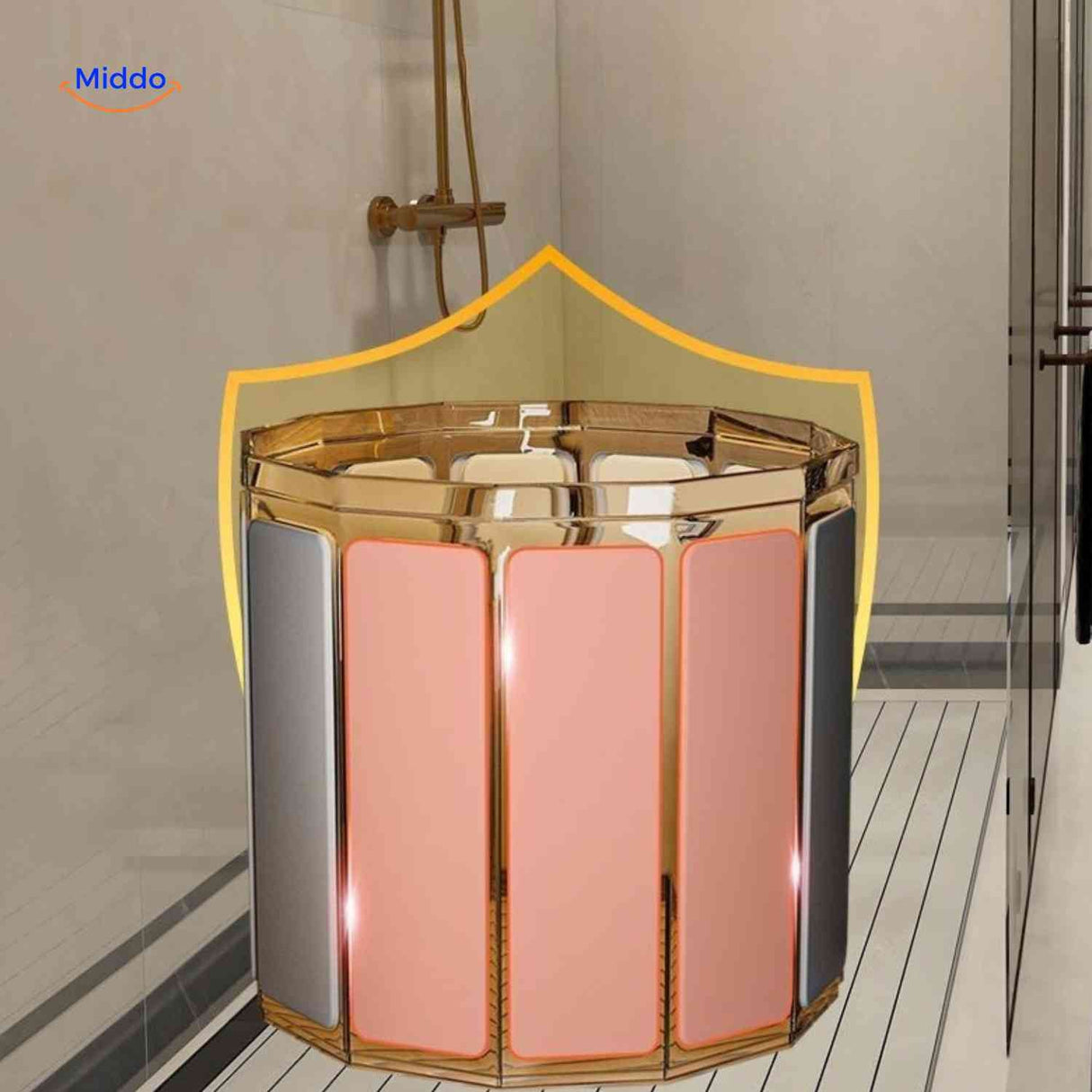 HydroFold baignoire thermique isolante rose et or