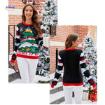 Jingle Knit Pull Noël avec sapin et décorations middo