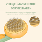 Borstel met masserende borstelharen, veilig voor kattenvacht