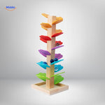 LearnPlay Ballenbaan Boom onderdelen set met kleurige bladen www.middo.nl