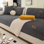 LuxeLamb Sofa Kussens geel en wit dekens met stof www.middo.nl