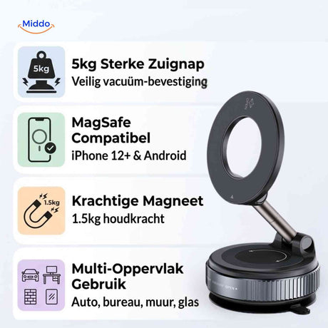 MagnaFold support téléphone MagSafe à forte ventouse multi-surfaces