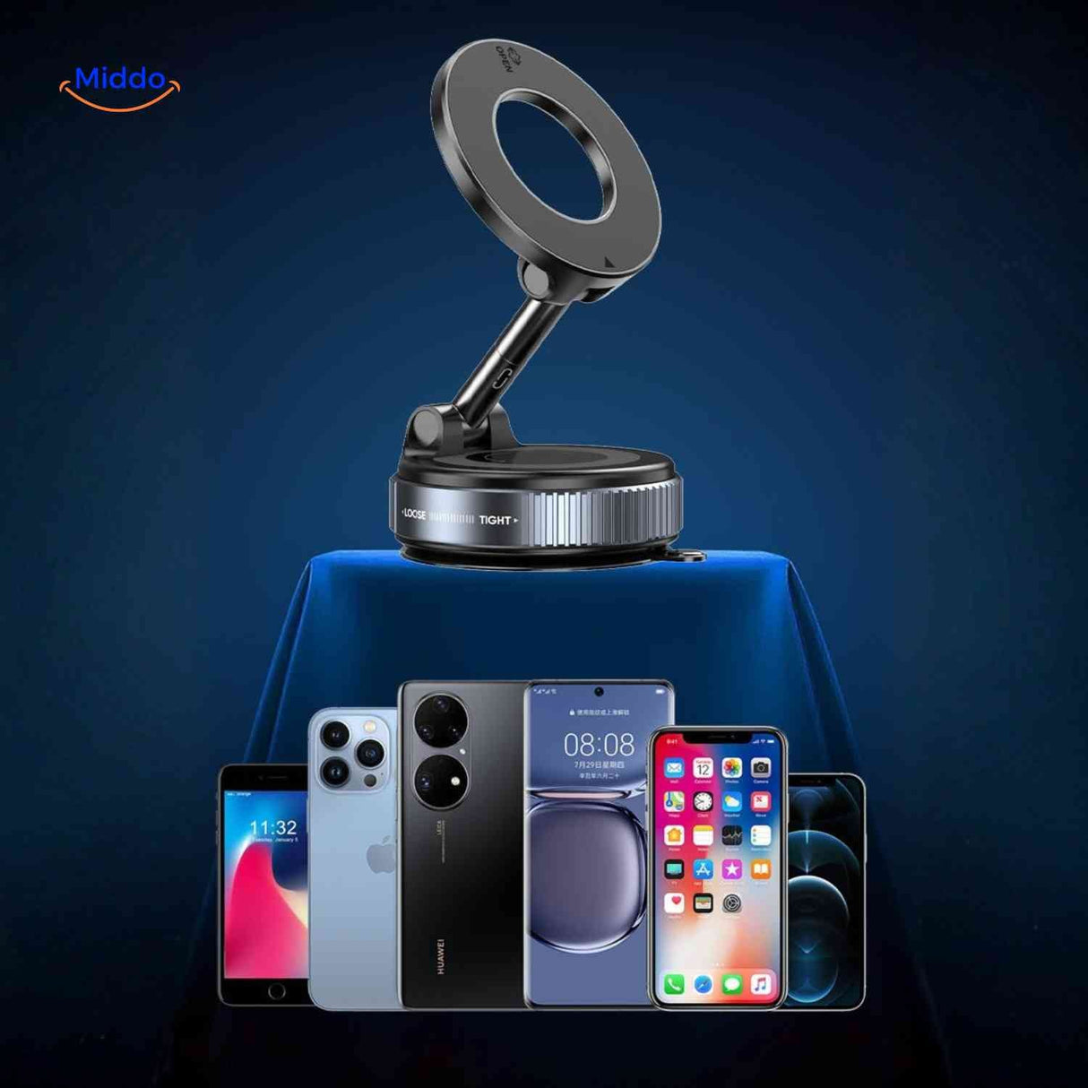 MagnaFold support smartphone universel tableau de bord compatible MagSafe