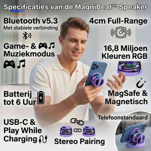 Enceinte MagniBeat Bluetooth magnétique avec éclairage LED, vue 07