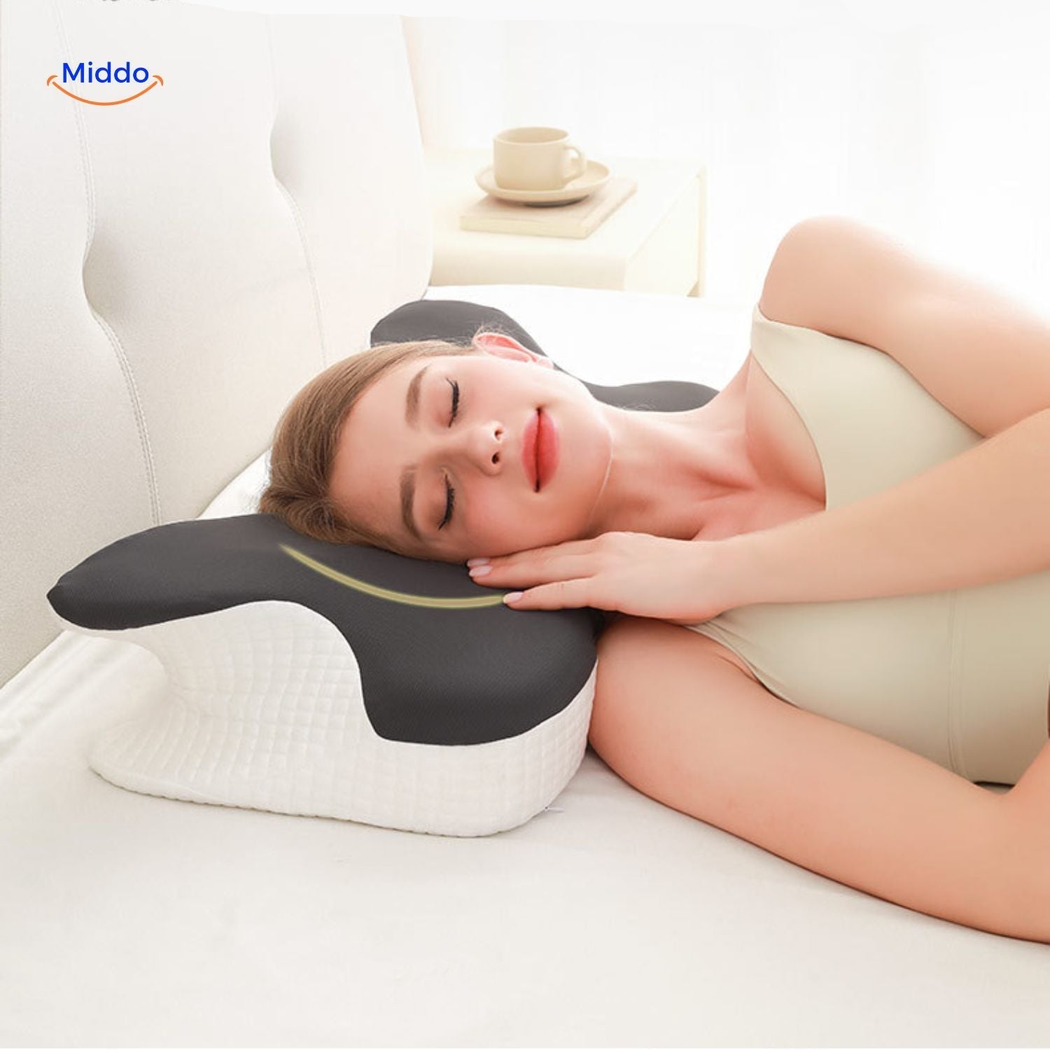 NeckRest Kussen massager ervaring met kleur en textuur www.middo.nl
