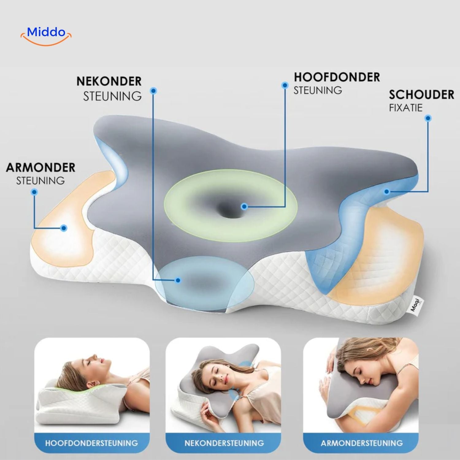NeckRest Kussen met winter bescherming en zachte voel www.middo.nl