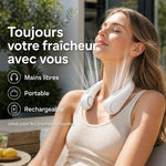 NekFan™ - Ventilateur de Cou Rechargeable Portable pour un Refroidissement Instantané !