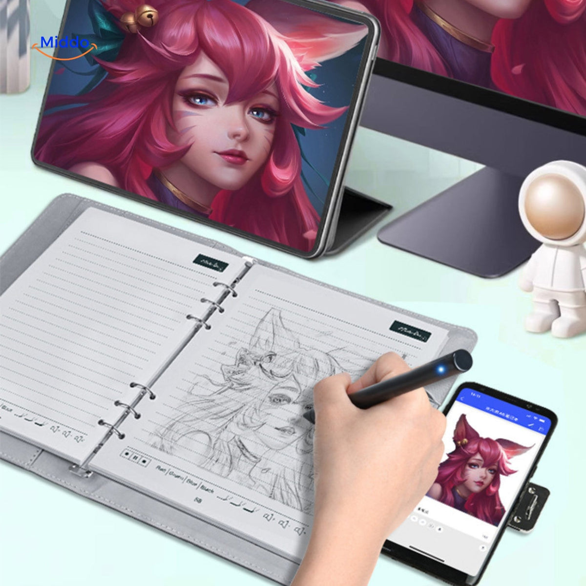 NoteSync Smart Pen digitaal notitieboek artist app www.middo.nl