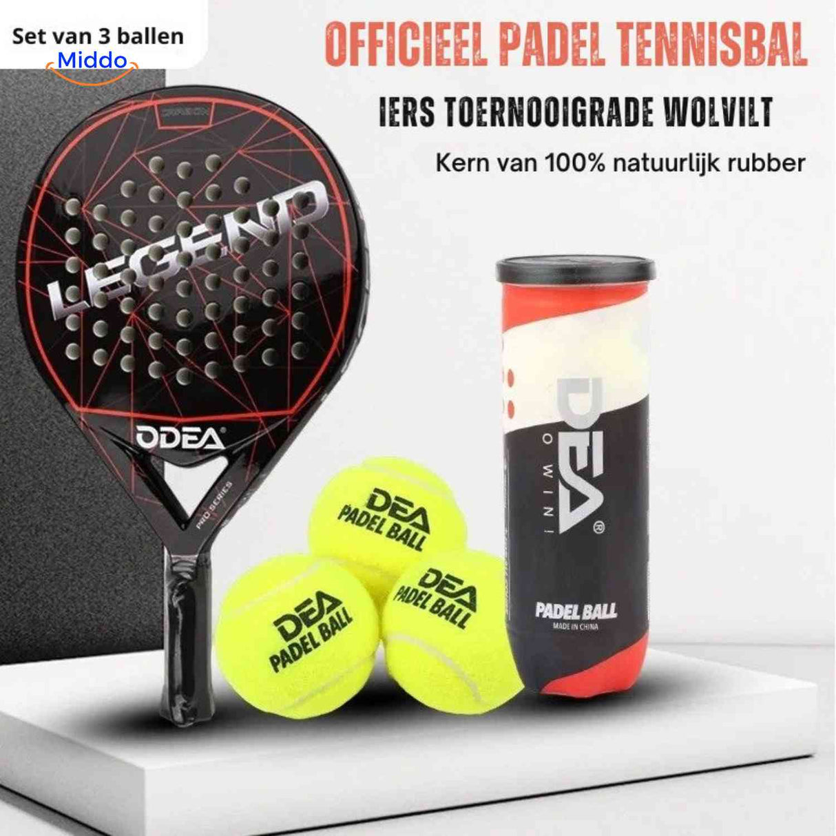 Balles de padel PadelPro avec tube, vue produit 4