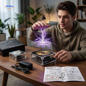 Bobine Tesla PlasmaTune Bluetooth pour démonstration scientifique, vue 04