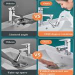 Vergelijking van beperkte hoek en 180 graden rotatie kraan opzetstuk.