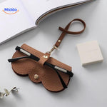 CompactVision™ - Étui à Lunettes en Cuir Élégant | Protection Stylée pour Lunettes de Lecture et Lunettes de Soleil