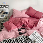 SleepNest Ensemble Confort bleu clair set de sommeil sur un lit confortable middo