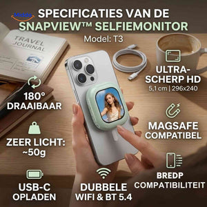 Moniteur selfie SnapView magnétique pour smartphone, vue 07