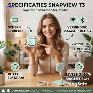 Moniteur selfie SnapView magnétique pour smartphone, vue 12