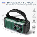 SolarPower Pro draagbare radio met energie opladen www.middo.nl