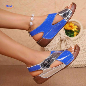 Soleva sandales femme brillantes à brides croisées