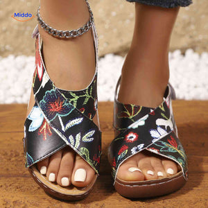 Soleva sandales élégantes avec motif imprimé