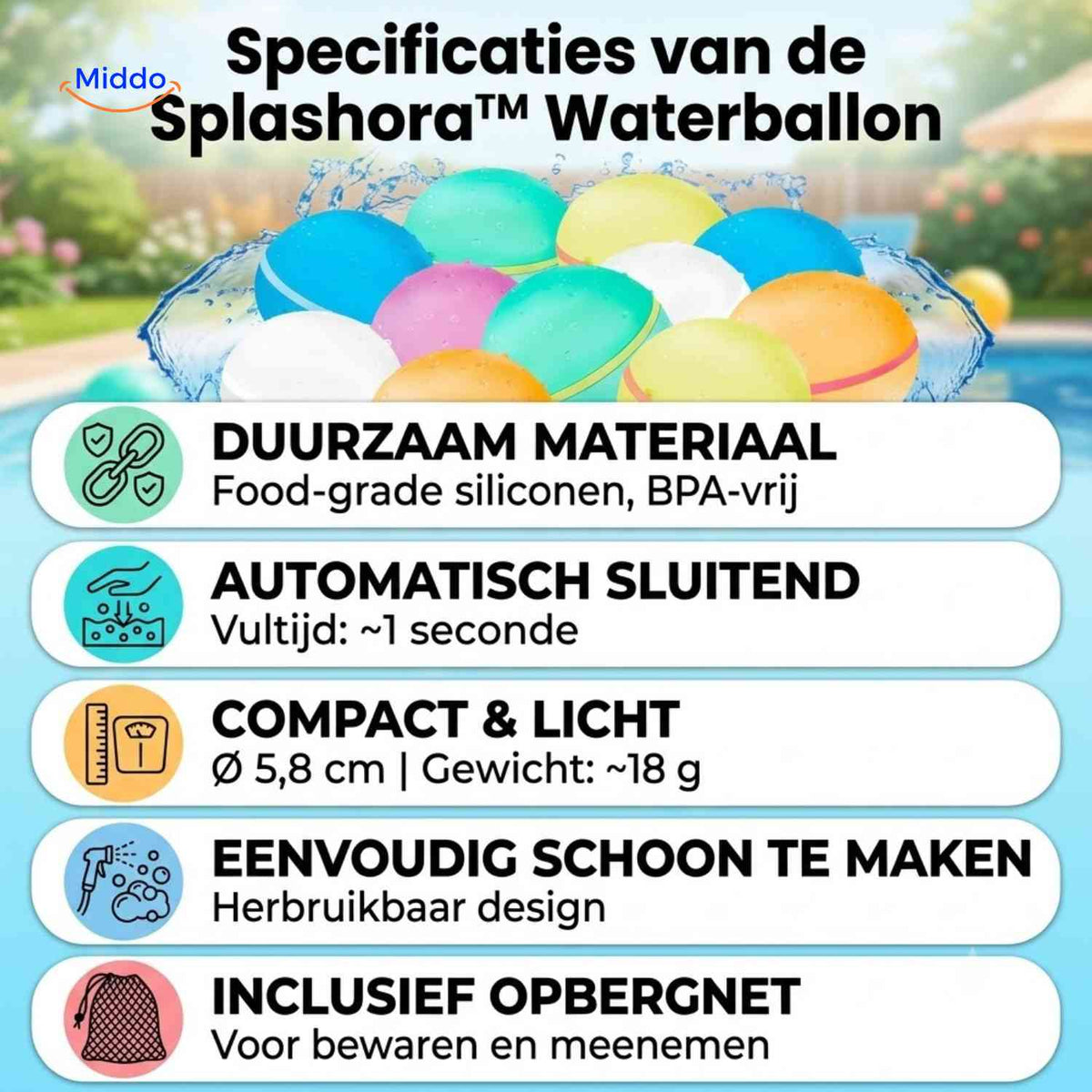 Ballon d’eau Splashora réutilisable en silicone, vue 10