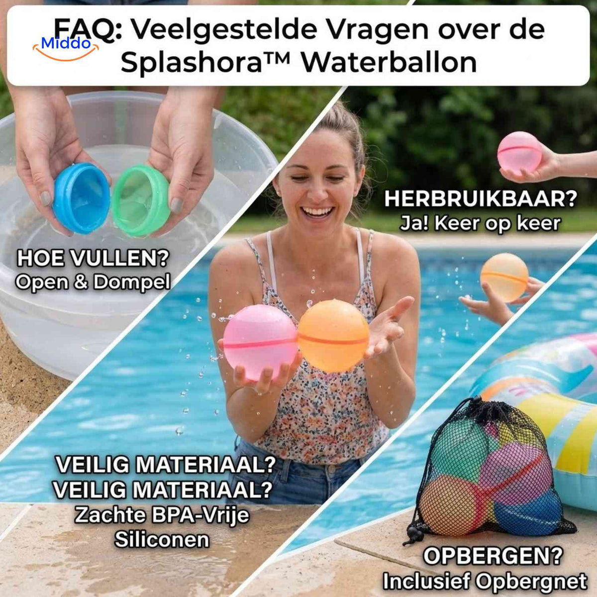 Ballon d’eau Splashora réutilisable en silicone, vue 07