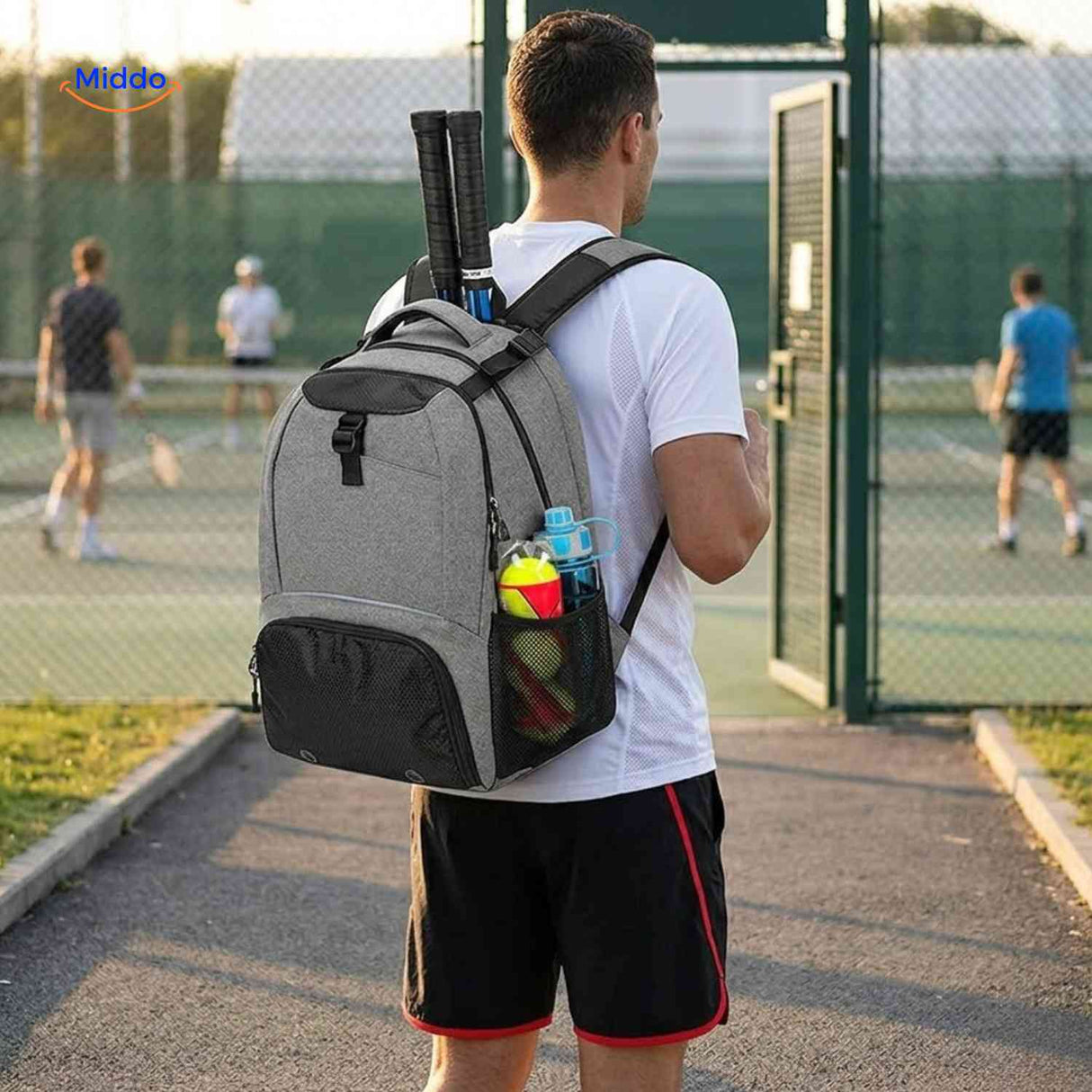 Sportivo sac à dos avec raquette et bouteille