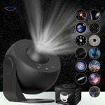 StarGlow Lampe Projecteur avec design noir et diapositives spatiales middo