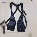 Steampunk Tote zwarte lederen tas in studio www.middo.nl