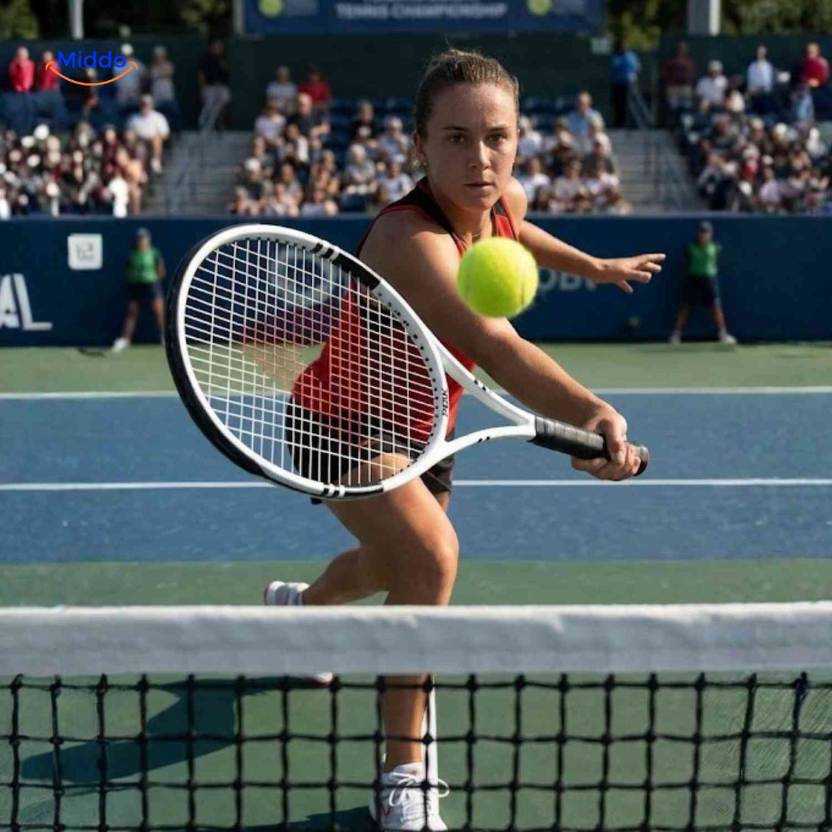 Tennixo set tennis raquette frappe en action sur terrain