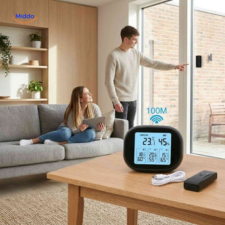 Thermomètre hygromètre ThermoSense avec capteur, vue produit 9