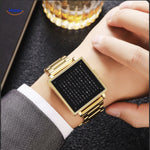 TimeMyst Montre Carrée or sur poignet design élégant middo