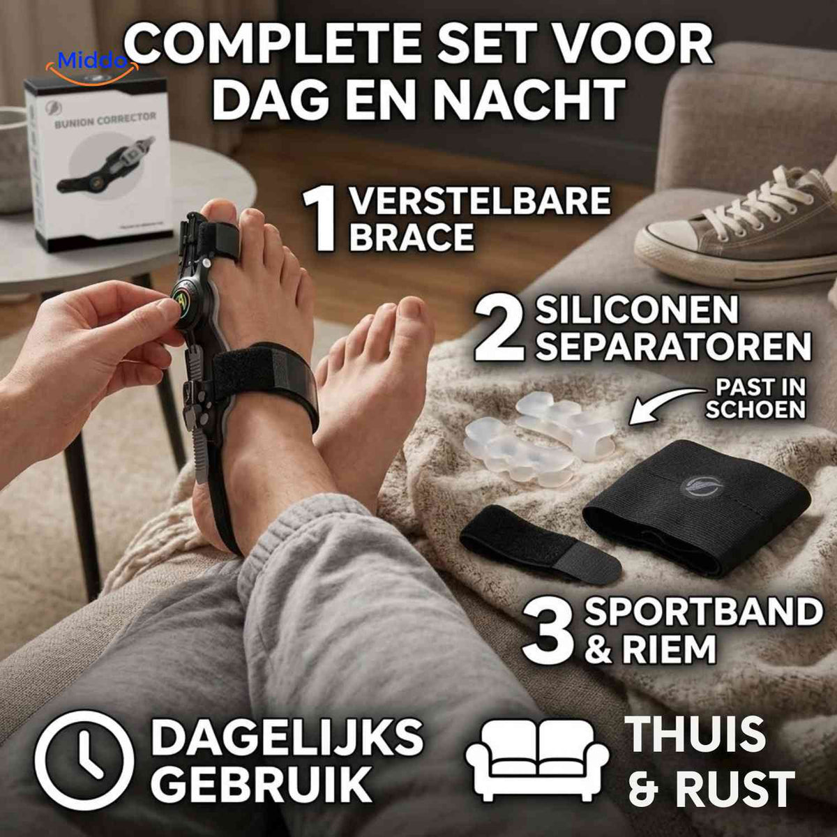 Correcteur hallux valgus ToeRelief réglable et réutilisable, vue 05