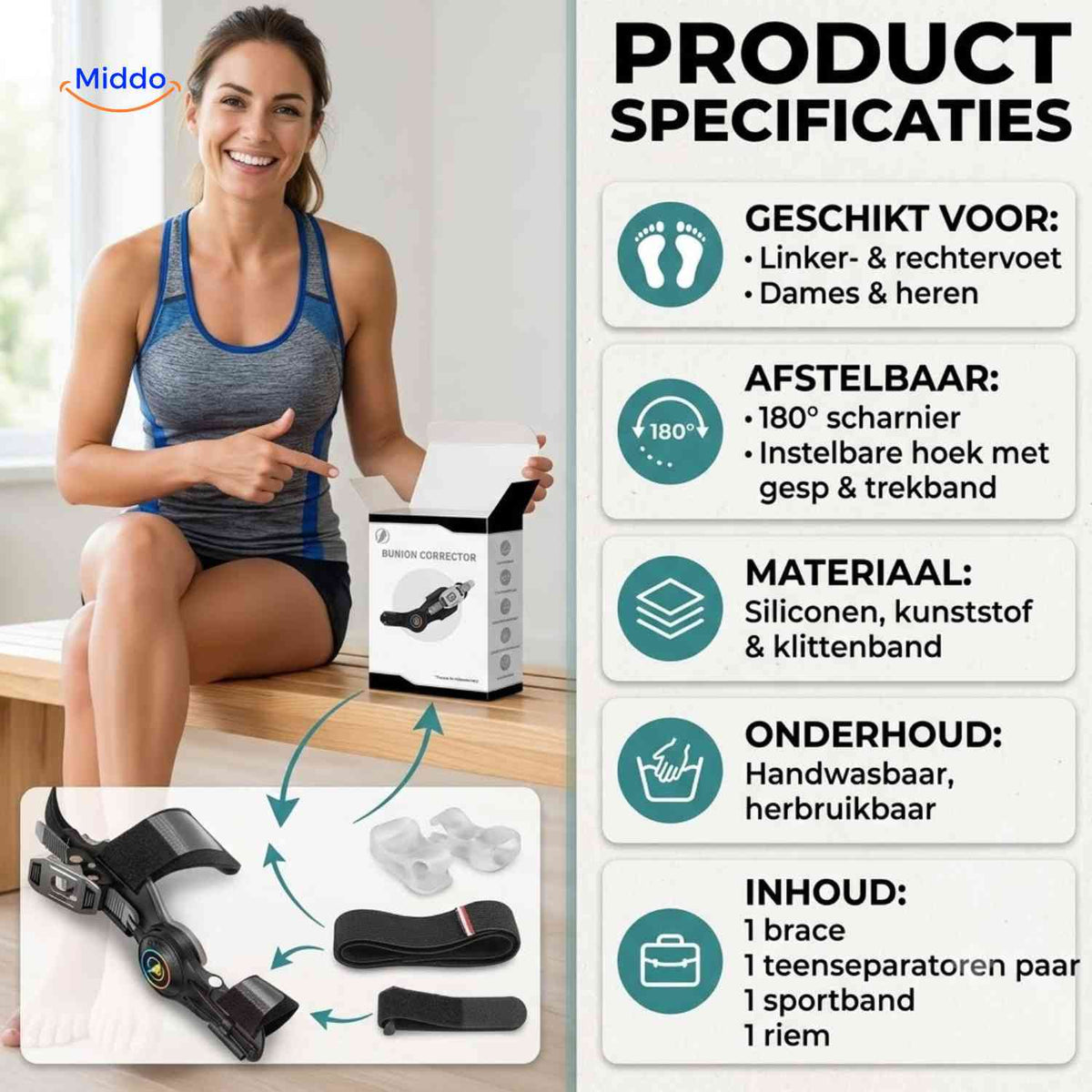Correcteur hallux valgus ToeRelief réglable et réutilisable, vue 07