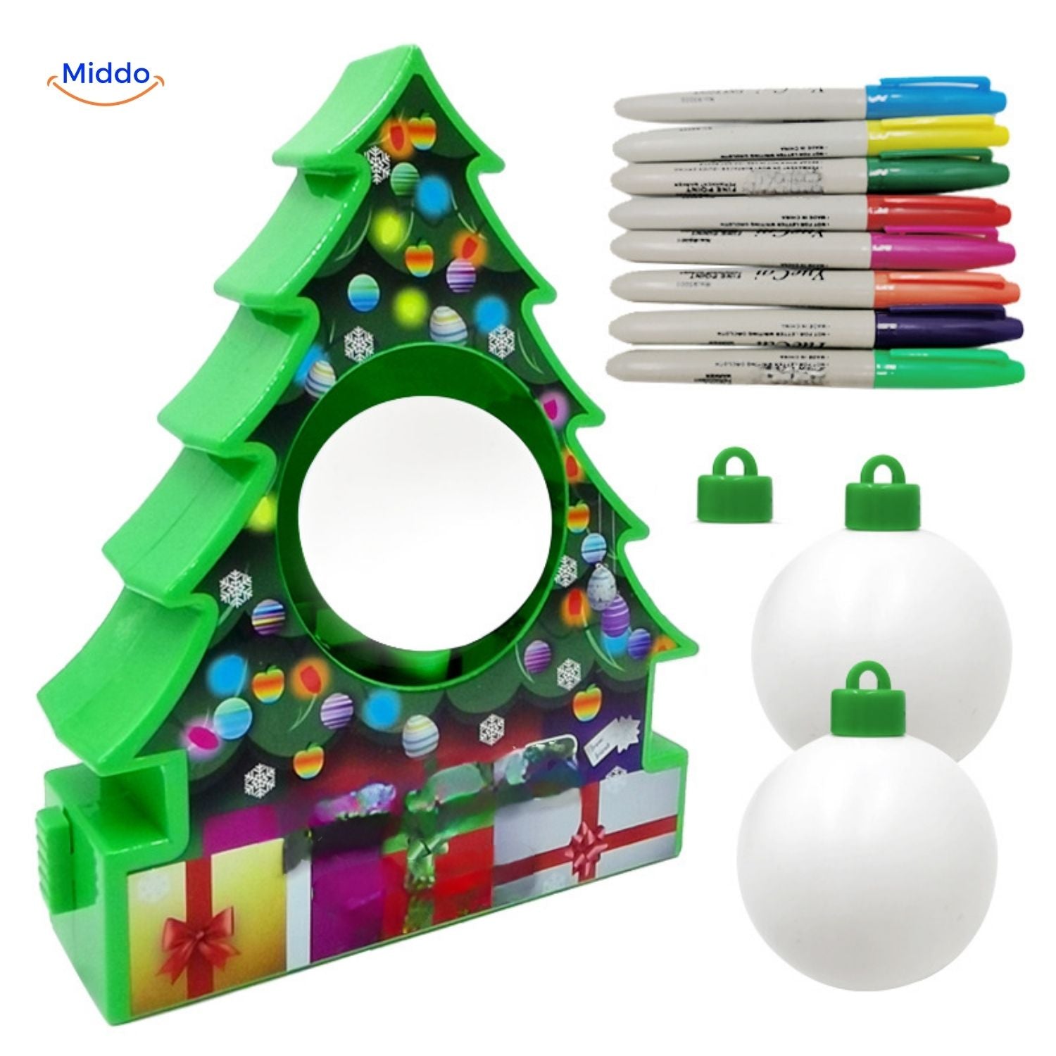 TreeMendous Set d'ornements de Noël faits à la main peinture d'ornements de Noël Middo