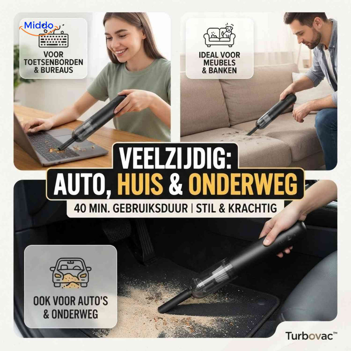 Aspirateur voiture Turbovac sans fil avec fonction soufflerie, vue 05