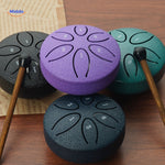 ZenTone Tambour Acier en couleur violette vibrante avec mailloche middo