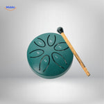 ZenTone Tambour Acier vert avec chiffres accordés et mailloche middo