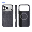 Coque iPhone AlcantaPro compatible MagSafe, noir, vue 1