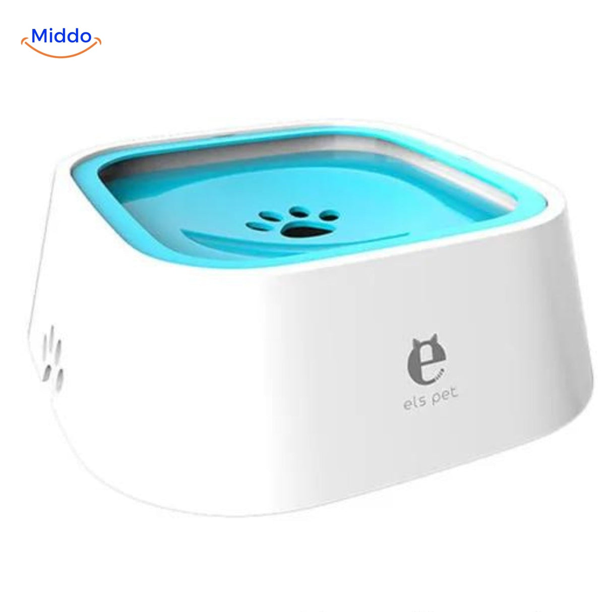 abreuvoir anti-éclaboussures bleu petit modèle 1,5 L pour chien ou chat