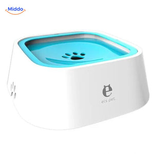abreuvoir anti-éclaboussures bleu petit modèle 1,5 L pour chien ou chat