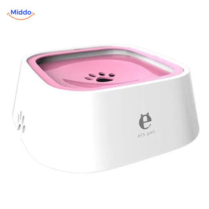 abreuvoir anti-éclaboussures rose petit modèle 1,5 L pour chien ou chat