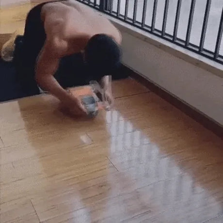 roue abdominale pro en action, démonstration du mouvement d'extension abdominale