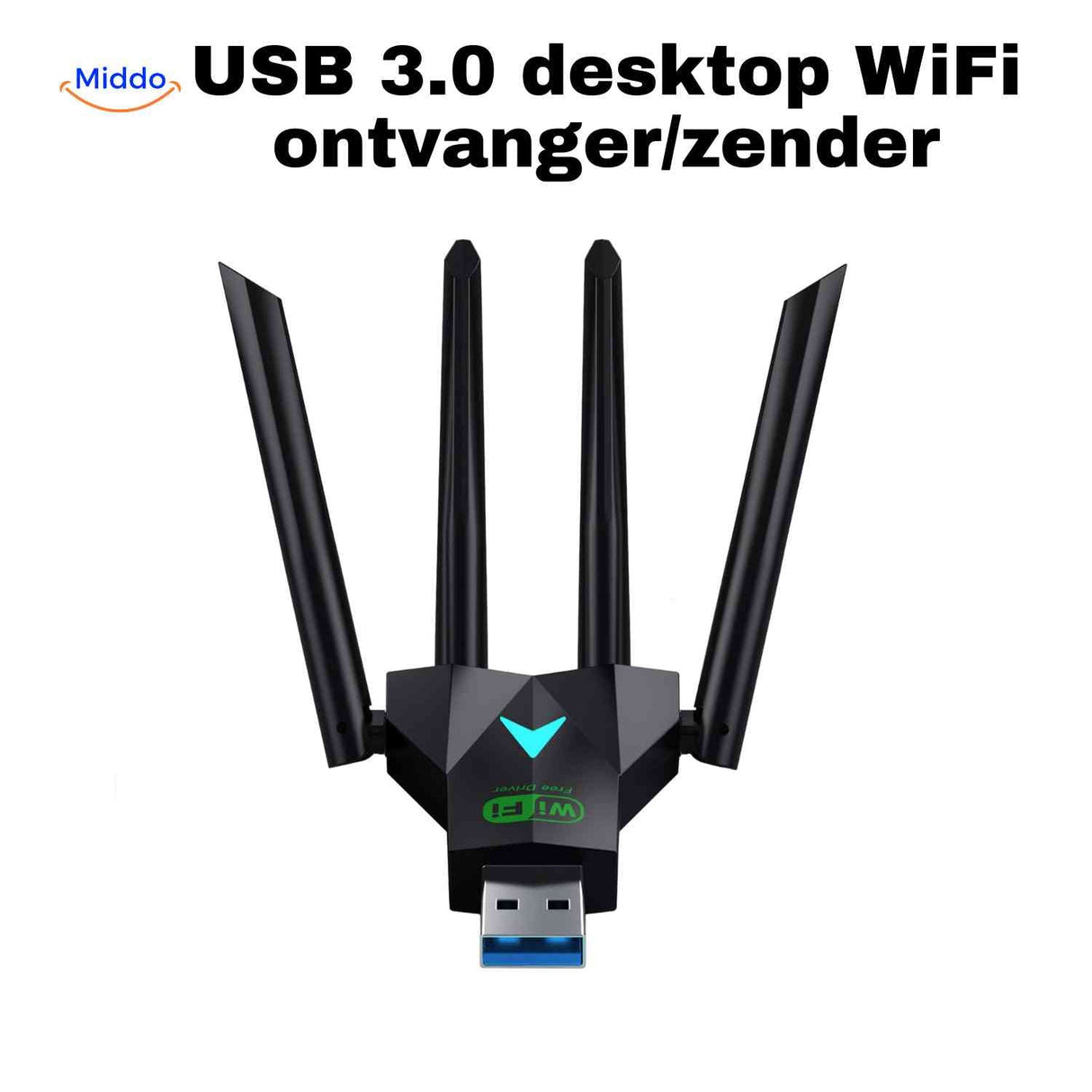 adaptateur wifi installé sur un ordinateur de bureau pour connexion sans fil