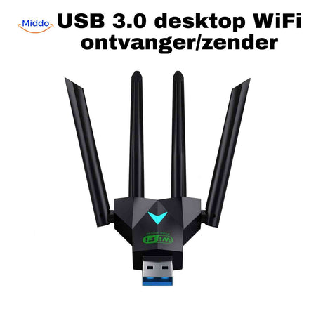 adaptateur wifi installé sur un ordinateur de bureau pour connexion sans fil