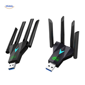 fiche technique de l'adaptateur wifi 1300 Mbps double bande 2,4 GHz et 5,8 GHz