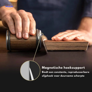 aiguiseur de couteaux roller avec support magnétique d'angle pour un affûtage de précision