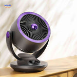 airstream ventilator zwarte ventilator met touch bediening en paars accent www.middo.nl