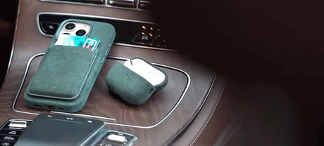 Porte-cartes MagSafe AlcantaPro en Alcantara, vue produit 15