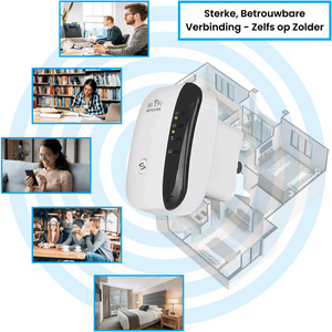 illustration amplificateur wifi offrant une connexion puissante dans toute la maison