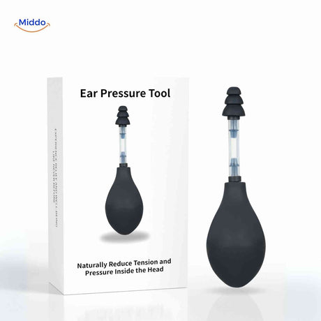 appareil auriculaire en coloris noir présenté avec son emballage